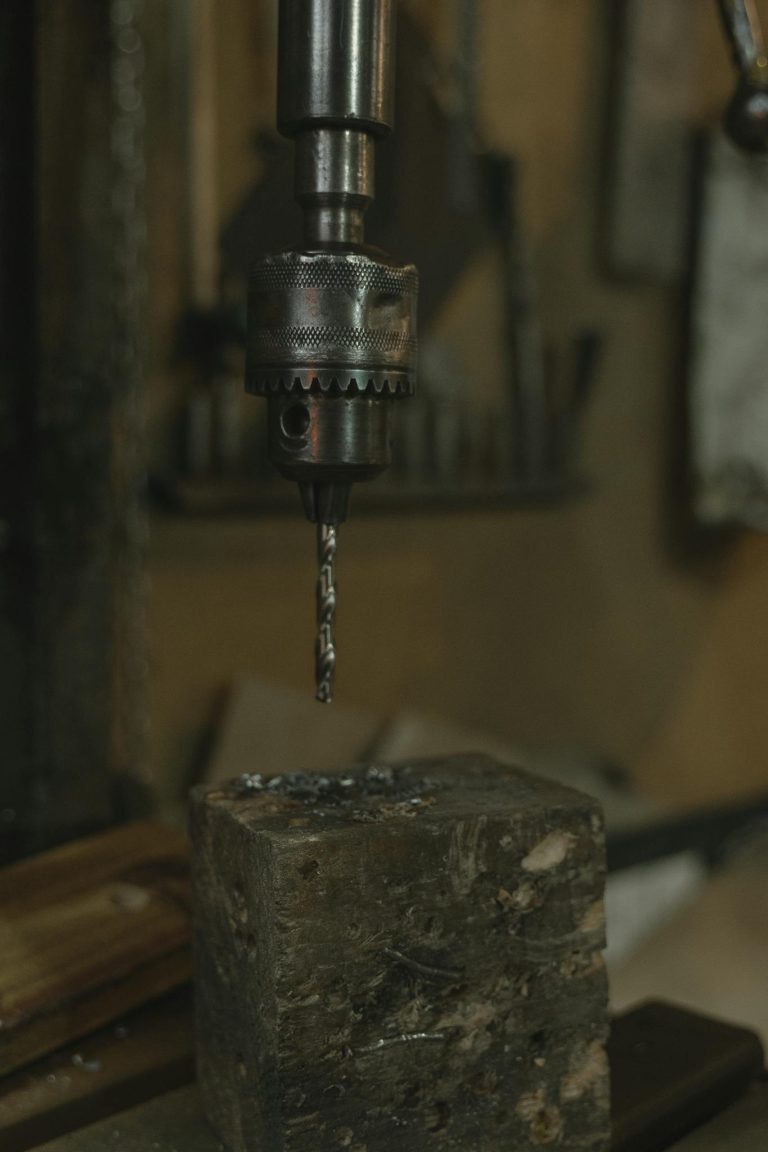 Close-up Photo of a Drilling Machine